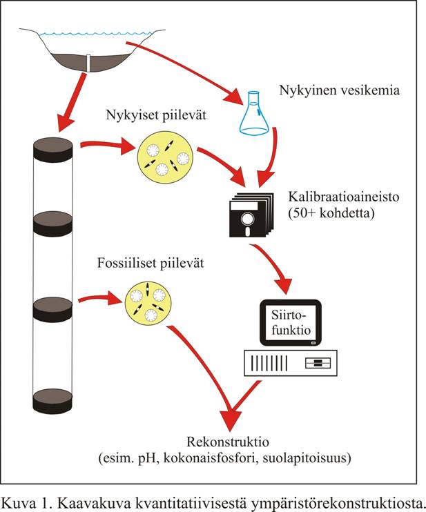 Kaavakuva paleolimnologisesta menetelm�st�